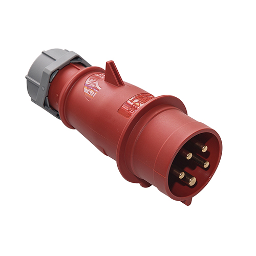 Prise électrique  D mâle 3P + N + T 32A avec inverseur de phase