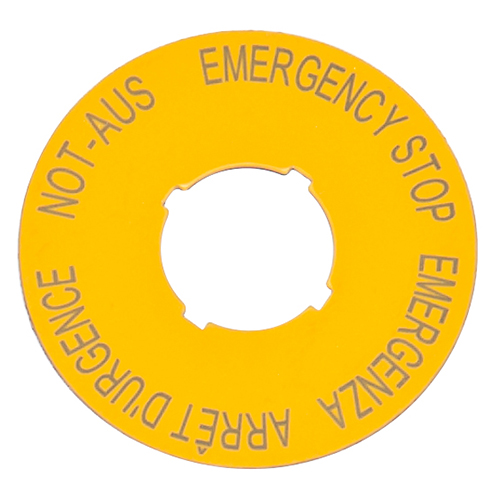 Etiquette arrêt  d'urgence ronde - CP 60
