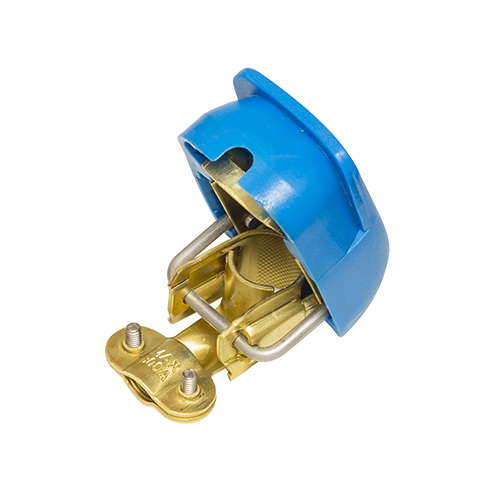 Cosse batterie  serrage automatique - bleu