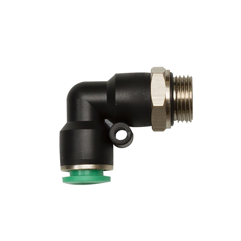 Raccord instantané  coudé M3/8 cylindrique ø 10