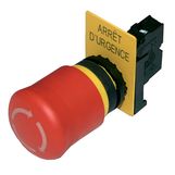 Bouton ARRET  URGENCE accrochage complet
